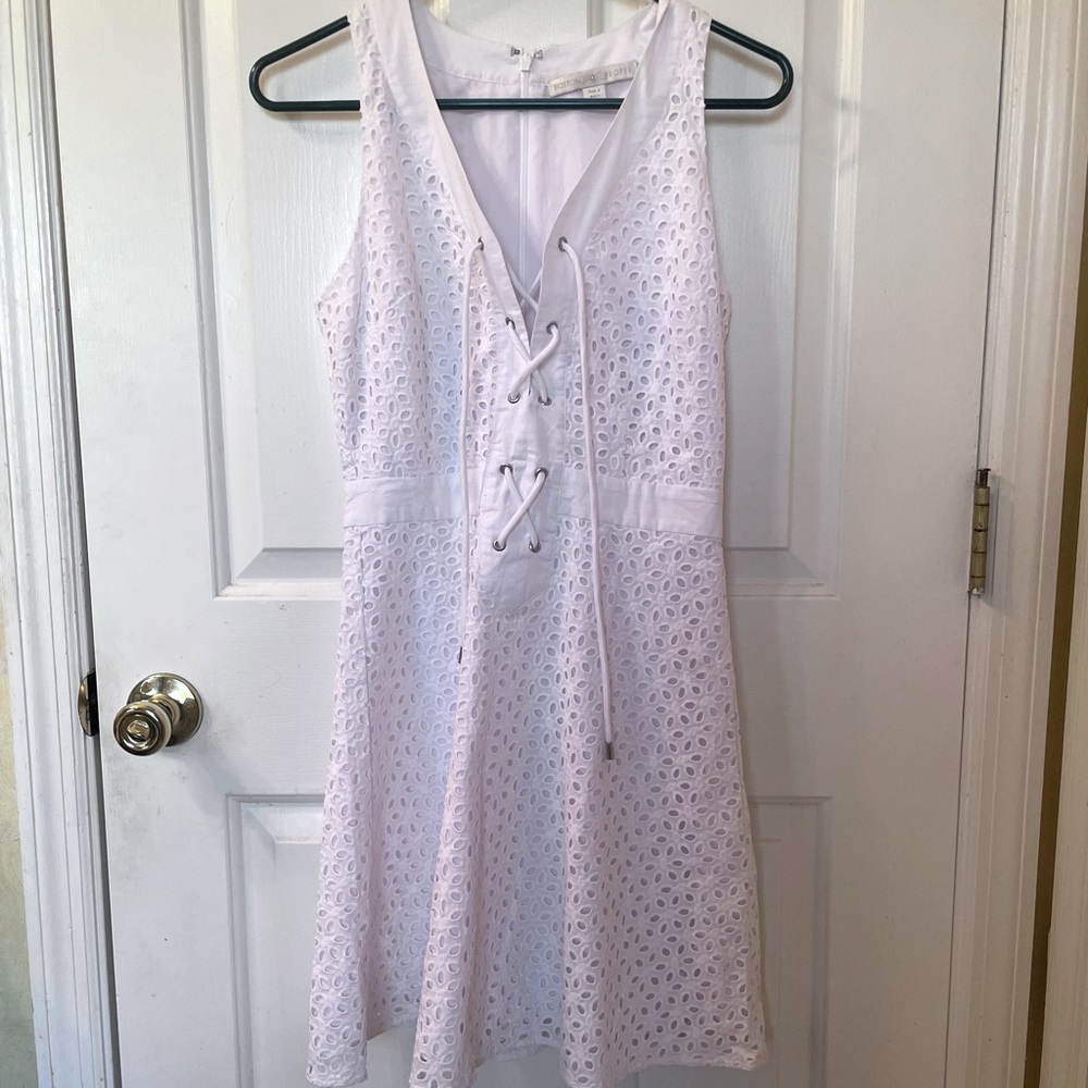 Boston Proper Eyelet Lace Up Dress